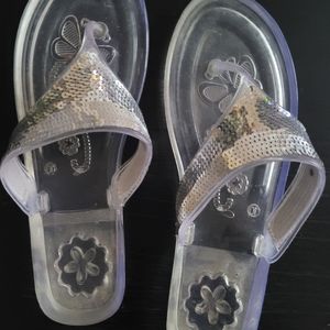 Size 10 sequin plastic/jelly shoes